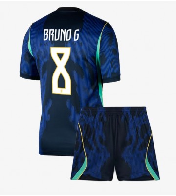 Brasilien Bruno Guimaraes #8 Replika Bortatröja Barn VM 2026 Kortärmad (+ Korta byxor)